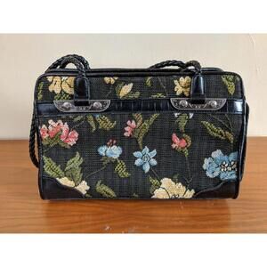 Vintage Black Floral Purse